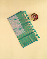 SC3964 - TISSUE SAREE WITH MEENA BUTTA AND COPPER ZARI