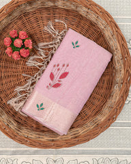 SC3412 - Linen Saree With Multi Stone