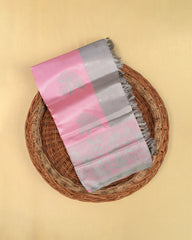 SC3664 - Tissue Silver Zari Meena Butta