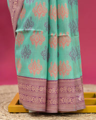 SC3877 - Linen with Pochampalli Design