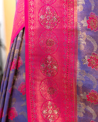 SC3257 - Tissue Meena Butta With Sarowski Work Saree