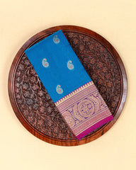 SC3030 - Satin Saree With Copper Zari And Meena Butta