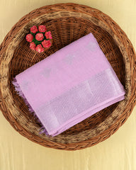 SC4056 - Linen Saree With Silver Butta