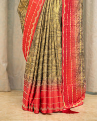 SC6620 - SATIN MULTI STONE SAREE