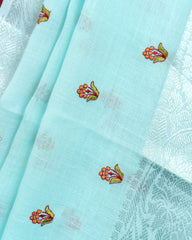 SC3084 - Linen Embroidery Meena Butta