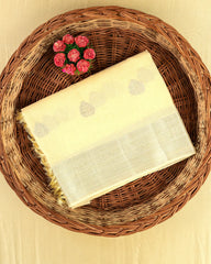 SC4362 - Linen Saree With Silver Butta