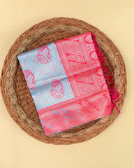 SC3944 - Tissue Silver Zari Meena Butta