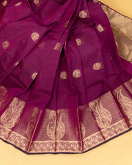 SC3190 - Cotton Saree with Tissue Pallu