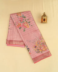 SC3630 - TISSUE WITH DIGITAL PRINT ALONG WITH GOLD FOIL WORK