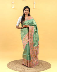SC3909 - Tissue Saree With Meena Butta