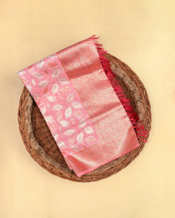 SC3071 - Linen Saree With Foil Weaving