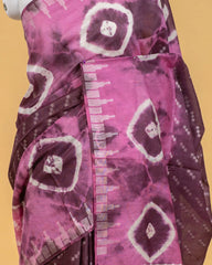 SC2969 - Raw Silk With Bandhini Design