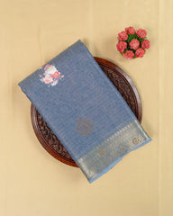 SC3139 - Linen Cotton With Sticker Print And Stone