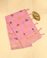 SC3213 - LINEN COTTON WITH MEENA BUTTA