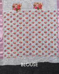 SC3971 - Linen Digital Print With Full Embroidery