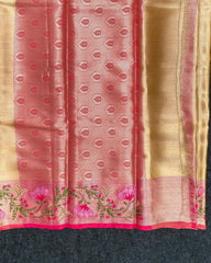 SC4795 -  GOLD TISSUE SAREE WITH ZARI BODY AND PREMIUM BORDER WORK