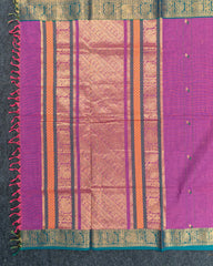 SC3246 - PURE COTTON WITH ZARI BORDER AND MEENA BUTTA
