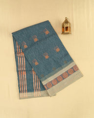 SC3408 - LINEN COTTON WITH COPPER BUTTA AND COPPER STONE