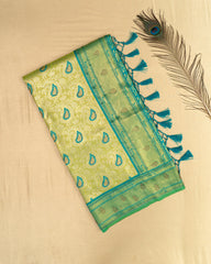 SC5463(1) - Tissue Saree With Meena Butta