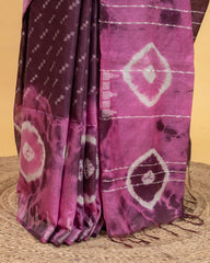 SC2969 - Raw Silk With Bandhini Design