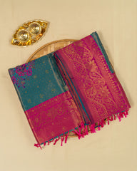 SC2821 - Top Dyed Saree With Sparkling Stone And Meena Butta