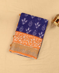 SC4350 - Linen Bandhini Print With Border Stone
