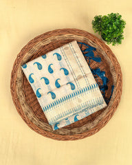 SC5285 - Tussar Cotton Saree With Copper Stone All Over Body