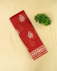 SC1519 - Tussar Silk Saree With Bandhani Print