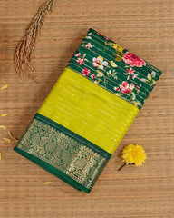 SC6005 - DOLA SILK DIGITAL PRINT WITH ZARI LINES