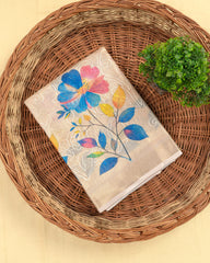 SC3162 - Tissue Saree With Embroidery All Over