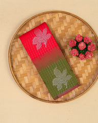 SC4402 - Litchi Silk With Zari Lines Along Body