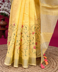 SC3298 - Linen Cotton With Full Body Embroidery