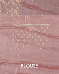 SC3550 - CRUSH SAREE WITH PREMIUM EMBROIDERY AND JHARKHAND STONE WORK