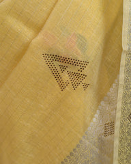 SC3139 - Linen Saree With Sticker Print