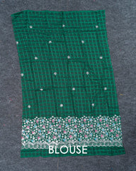 SC3813 - Chiffon Georgette With Sarowski And Seperate Blouse Work