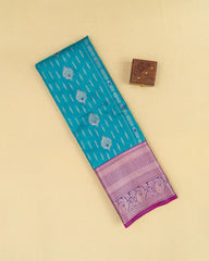 SC3089 - SATIN WITH COPPER ZARI LINES AND BUTTA