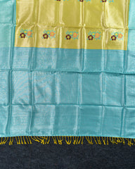 SC2841 - Tissue Silver Zari Meena Butta