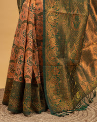 SC2821 - Top Dyed Saree With Sparkling Stone And Meena Butta