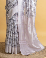 Fancy Digital Print Saree with Jacquard Work & Neen Zari Border