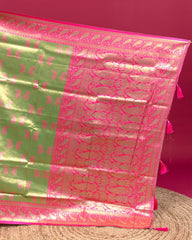 SC3133 - Dharmavaram Pattu With Elegant Body Meena