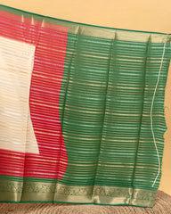 SC3653 - Dola Silk With Silver And Copper Lines