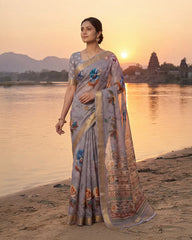 SC6200 DOLA SILK SAREE WITH DIGITAL PRINT