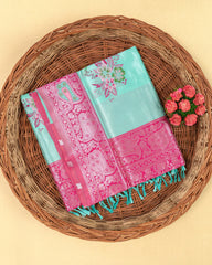 SC2849 - Tissue Silver Zari Meena Butta