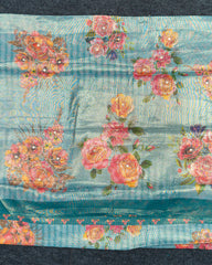 SC3630 - Tissue Saree With Foil Over The Body