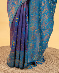 SC2821 - Top Dyed Saree With Sparkling Stone And Meena Butta