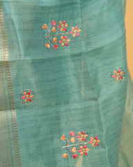 SC3121 - Tissue Embroidery Saree With Jarjoshi Work