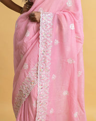 Candy Crush Material Saree with Soft Finish