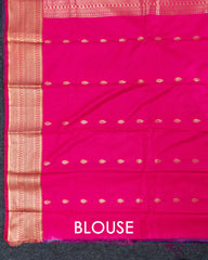 SC3883 - Satin Saree With Copper Zati Along With Stone