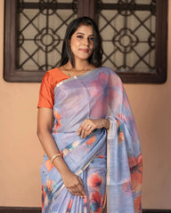 SC4844 - Tissue Linen Saree