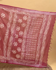SC3875 - Raw Silk With Bandhini Print
